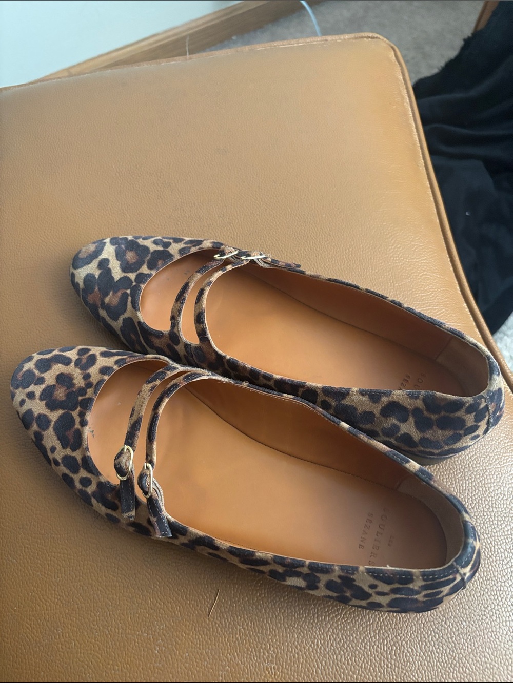 Sezane Ninon Low Ballerinas Leopard size 9 in EUC - Picture 2 of 3